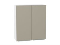 Шкаф верхний с 2-мя дверцами Фьюжн Белый, Silky Grey, 920, 800 В*Ш*Г 920*800*320, фасад МДФ  Silky Grey, корпус  Белый ms2510VVT_52051