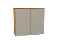 Шкаф верхний с 2-мя дверцами Фьюжн Дуб Вотан, Silky Grey, 720, 800 В*Ш*Г 716*800*320, фасад МДФ  Silky Grey, корпус  Дуб Вотан ms2510VVT_60818