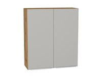 Шкаф верхний с 2-мя дверцами Фьюжн Дуб Вотан, Silky Light Grey, 920, 800 В*Ш*Г 920*800*320, фасад МДФ  Silky Light Grey, корпус  Дуб Вотан ms2510VVT_66618