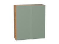 Шкаф верхний с 2-мя дверцами Фьюжн Дуб Вотан, Silky Mint, 920, 800 В*Ш*Г 920*800*320, фасад МДФ  Silky Mint, корпус  Дуб Вотан ms2510VVT_60824