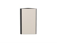 Шкаф верхний торцевой Фьюжн Graphite, Cream Silk, 720 В*Ш*Г 716*300*306, фасад МДФ  Cream Silk, корпус  Graphite ms2510VVT_71945
