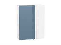 Шкаф верхний прямой угловой Фьюжн Белый, Silky Blue, 920 В*Ш*Г 920*700*345, фасад МДФ  Silky Blue, корпус  Белый ms2510VVT_60149