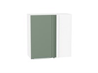 Шкаф верхний прямой угловой Фьюжн Белый, Silky Mint, 720 В*Ш*Г 716*700*345, фасад МДФ  Silky Mint, корпус  Белый ms2510VVT_60144