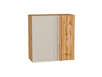 Шкаф верхний прямой угловой Фьюжн Дуб Вотан, Cream Silk, 720 В*Ш*Г 716*700*345, фасад МДФ  Cream Silk, корпус  Дуб Вотан ms2510VVT_71887