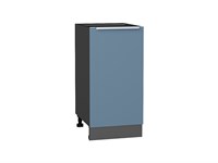 Шкаф нижний с 1-ой дверцей Фьюжн Graphite, Silky Blue, 400 В*Ш*Г 816*400*480, фасад МДФ  Silky Blue, корпус  Graphite ms2510VVT_52186
