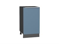 Шкаф нижний с 1-ой дверцей Фьюжн Graphite, Silky Blue, 450 В*Ш*Г 816*450*480, фасад МДФ  Silky Blue, корпус  Graphite ms2510VVT_52187