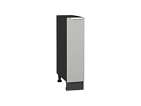 Шкаф нижний с 1-ой дверцей Фьюжн Graphite, Silky Light Grey, 200 В*Ш*Г 816*200*480, фасад МДФ  Silky Light Grey, корпус  Graphite ms2510VVT_66668