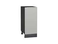 Шкаф нижний с 1-ой дверцей Фьюжн Graphite, Silky Light Grey, 350 В*Ш*Г 816*350*480, фасад МДФ  Silky Light Grey, корпус  Graphite ms2510VVT_66670