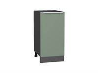 Шкаф нижний с 1-ой дверцей Фьюжн Graphite, Silky Mint, 400 В*Ш*Г 816*400*480, фасад МДФ  Silky Mint, корпус  Graphite ms2510VVT_52178