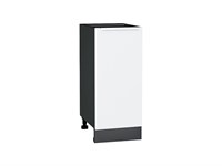 Шкаф нижний с 1-ой дверцей Фьюжн Graphite, Silky White, 350 В*Ш*Г 816*350*480, фасад МДФ  Silky White, корпус  Graphite ms2510VVT_65128