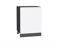 Шкаф нижний с 1-ой дверцей Фьюжн Graphite, Silky White, 600 В*Ш*Г 816*600*480, фасад МДФ  Silky White, корпус  Graphite ms2510VVT_52165