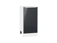 Шкаф нижний с 1-ой дверцей Фьюжн Белый, Anthracite, 400 В*Ш*Г 816*400*480, фасад МДФ  Anthracite, корпус  Белый ms2510VVT_36816