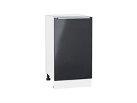 Шкаф нижний с 1-ой дверцей Фьюжн Белый, Anthracite, 450 В*Ш*Г 816*450*480, фасад МДФ  Anthracite, корпус  Белый ms2510VVT_39667