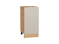 Шкаф нижний с 1-ой дверцей Фьюжн Дуб Вотан, Cream Silk, 400 В*Ш*Г 816*400*480, фасад МДФ  Cream Silk, корпус  Дуб Вотан ms2510VVT_71990