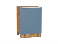 Шкаф нижний с 1-ой дверцей Фьюжн Дуб Вотан, Silky Blue, 600 В*Ш*Г 816*600*480, фасад МДФ  Silky Blue, корпус  Дуб Вотан ms2510VVT_60984