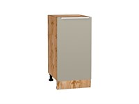 Шкаф нижний с 1-ой дверцей Фьюжн Дуб Вотан, Silky Grey, 400 В*Ш*Г 816*400*480, фасад МДФ  Silky Grey, корпус  Дуб Вотан ms2510VVT_60973