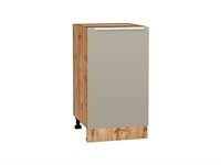 Шкаф нижний с 1-ой дверцей Фьюжн Дуб Вотан, Silky Grey, 450 В*Ш*Г 816*450*480, фасад МДФ  Silky Grey, корпус  Дуб Вотан ms2510VVT_60974