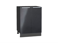 Шкаф нижний с 2-мя дверцами Фьюжн Graphite, Anthracite, 600 В*Ш*Г 816*600*480, фасад МДФ  Anthracite, корпус  Graphite ms2510VVT_36844