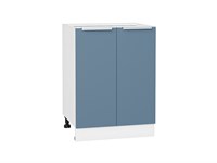 Шкаф нижний с 2-мя дверцами Фьюжн Белый, Silky Blue, 600 В*Ш*Г 816*600*480, фасад МДФ  Silky Blue, корпус  Белый ms2510VVT_52212