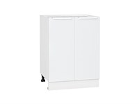 Шкаф нижний с 2-мя дверцами Фьюжн Белый, Silky White, 600 В*Ш*Г 816*600*480, фасад МДФ  Silky White, корпус  Белый ms2510VVT_52206