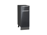 Шкаф нижний с 1-ой дверцей и ящиком Фьюжн Graphite, Anthracite, 300 В*Ш*Г 816*300*480, фасад МДФ  Anthracite, корпус  Graphite ms2510VVT_36826