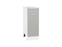 Шкаф нижний с 1-ой дверцей и ящиком Фьюжн Белый, Silky Light Grey, 300 В*Ш*Г 816*300*480, фасад МДФ  Silky Light Grey, корпус  Белый ms2510VVT_66645