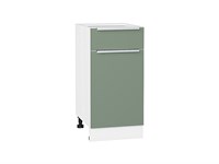 Шкаф нижний с 1-ой дверцей и ящиком Фьюжн Белый, Silky Mint, 400 В*Ш*Г 816*400*480, фасад МДФ  Silky Mint, корпус  Белый ms2510VVT_52141