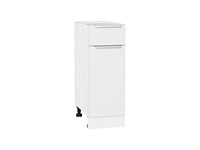 Шкаф нижний с 1-ой дверцей и ящиком Фьюжн Белый, Silky White, 300 В*Ш*Г 816*300*480, фасад МДФ  Silky White, корпус  Белый ms2510VVT_52125