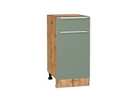 Шкаф нижний с 1-ой дверцей и ящиком Фьюжн Дуб Вотан, Silky Mint, 400 В*Ш*Г 816*400*480, фасад МДФ  Silky Mint, корпус  Дуб Вотан ms2510VVT_60947