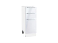 Шкаф нижний с 3-мя ящиками Фьюжн Белый, Angel, 300 В*Ш*Г 816*300*480, фасад МДФ  Angel, корпус  Белый ms2510VVT_30570