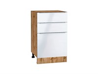 Шкаф нижний с 3-мя ящиками Фьюжн Дуб Вотан, Angel, 500 В*Ш*Г 816*500*480, фасад МДФ  Angel, корпус  Дуб Вотан ms2510VVT_61033
