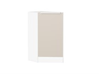 Шкаф нижний торцевой Фьюжн Белый, Cream Silk В*Ш*Г 816*296*554, фасад МДФ  Cream Silk, корпус  Белый ms2510VVT_72005