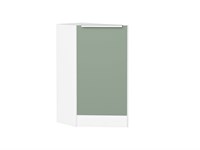 Шкаф нижний торцевой Фьюжн Белый, Silky Mint В*Ш*Г 816*296*554, фасад МДФ  Silky Mint, корпус  Белый ms2510VVT_52267