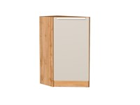 Шкаф нижний торцевой Фьюжн Дуб Вотан, Cream Silk В*Ш*Г 816*296*554, фасад МДФ  Cream Silk, корпус  Дуб Вотан ms2510VVT_72006