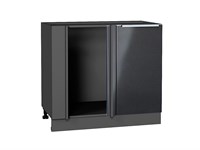 Шкаф нижний угловой Фьюжн Graphite, Anthracite В*Ш*Г 816*890*480, фасад МДФ  Anthracite, корпус  Graphite ms2510VVT_39782