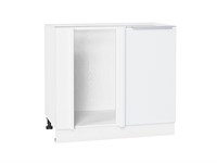 Шкаф нижний угловой Фьюжн Белый, Silky White В*Ш*Г 816*890*480, фасад МДФ  Silky White, корпус  Белый ms2510VVT_52279