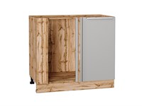 Шкаф нижний угловой Фьюжн Дуб Вотан, Silky Light Grey В*Ш*Г 816*890*480, фасад МДФ  Silky Light Grey, корпус  Дуб Вотан ms2510VVT_66708