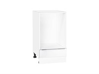 Шкаф нижний под духовку Фьюжн Белый, Silky White, 450 В*Ш*Г 816*450*476, фасад МДФ  Silky White, корпус  Белый ms2510VVT_67069
