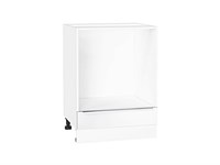 Шкаф нижний под духовку Фьюжн Белый, Silky White, 600 В*Ш*Г 816*600*476, фасад МДФ  Silky White, корпус  Белый ms2510VVT_52117