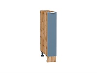 Шкаф нижний бутылочница Фьюжн Дуб Вотан, Silky Blue, 150 В*Ш*Г 816*150*480, фасад МДФ  Silky Blue, корпус  Дуб Вотан ms2510VVT_60924