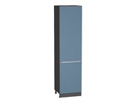 Шкаф пенал с 2-мя дверцами Фьюжн Graphite, Silky Blue, 2340, 600 В*Ш*Г 2336*600*576, фасад МДФ  Silky Blue, корпус  Graphite ms2510VVT_52350