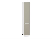 Шкаф пенал с 2-мя дверцами Фьюжн Белый, Silky Grey, 2340, 400 В*Ш*Г 2336*400*576, фасад МДФ  Silky Grey, корпус  Белый ms2510VVT_52334