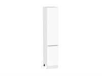 Шкаф пенал с 2-мя дверцами Фьюжн Белый, Silky White, 2140, 400 В*Ш*Г 2132*400*576, фасад МДФ  Silky White, корпус  Белый ms2510VVT_52319