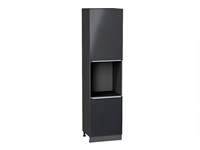 Шкаф пенал с 2-мя дверцами под технику Фьюжн Graphite, Anthracite, 2340 В*Ш*Г 2336*600*576, фасад МДФ  Anthracite, корпус  Graphite ms2510VVT_45128