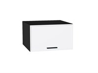 Шкаф верхний горизонтальный глубокий Фрейм Graphite, White Silk, 600 В*Ш*Г 358*600*580, фасад МДФ  White Silk, корпус  Graphite ms2510VVT_66843