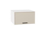 Шкаф верхний горизонтальный глубокий Фрейм Белый, Cream Silk, 600 В*Ш*Г 358*600*580, фасад МДФ  Cream Silk, корпус  Белый ms2510VVT_69774