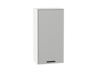 Шкаф верхний с 1-ой дверцей Фрейм Белый, Grey Silk, 920, 450 В*Ш*Г 920*450*324, фасад МДФ  Grey Silk, корпус  Белый ms2510VVT_68924