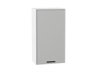 Шкаф верхний с 1-ой дверцей Фрейм Белый, Grey Silk, 920, 500 В*Ш*Г 920*500*324, фасад МДФ  Grey Silk, корпус  Белый ms2510VVT_68925