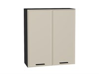 Шкаф верхний с 2-мя дверцами Фрейм Graphite, Cream Silk, 920, 800 В*Ш*Г 920*800*324, фасад МДФ  Cream Silk, корпус  Graphite ms2510VVT_69846