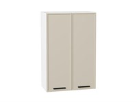 Шкаф верхний с 2-мя дверцами Фрейм Белый, Cream Silk, 920, 600 В*Ш*Г 920*600*324, фасад МДФ  Cream Silk, корпус  Белый ms2510VVT_69811